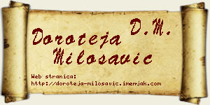 Doroteja Milosavić vizit kartica
